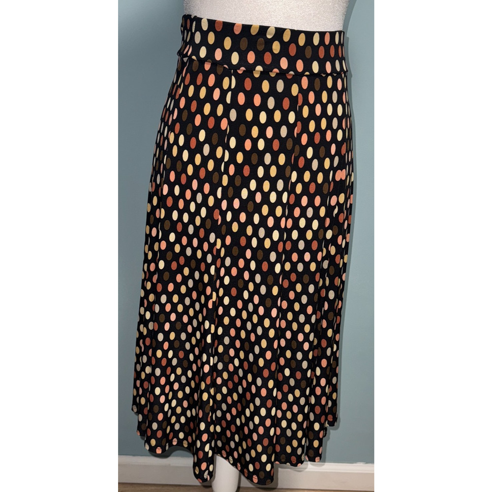 Vintage Lily Women M Skirt Y2K Polka Dot Swing Flouncy Maximalist Classic Casual
